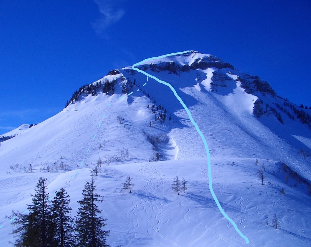 Abfahrtsvarianten vom Gennerhorn